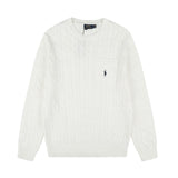 Ralph Lauren Cepli, Bisiklet Yaka, Saç Örgü Kazak