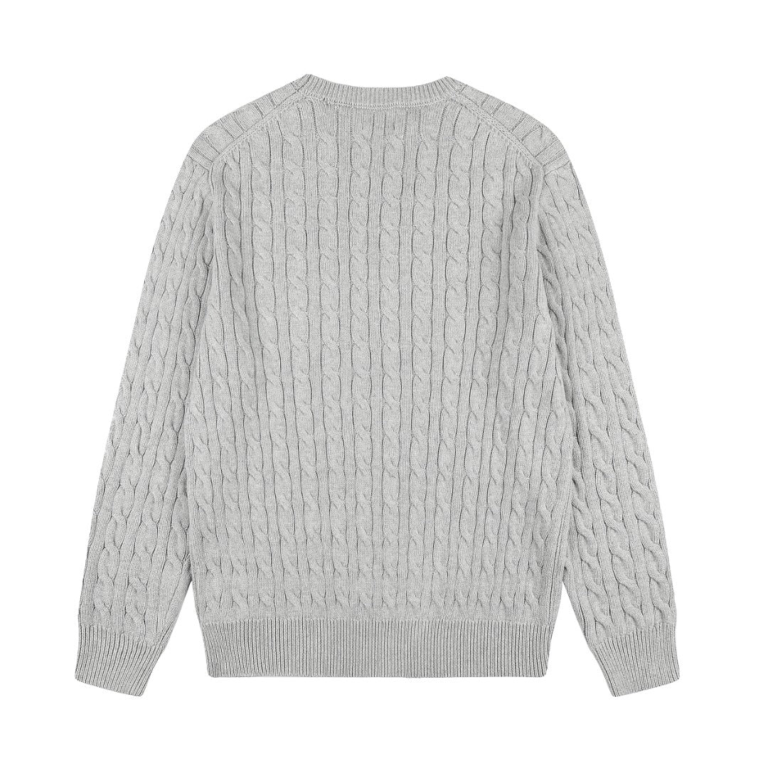 Ralph Lauren Cepli, Bisiklet Yaka, Saç Örgü Kazak