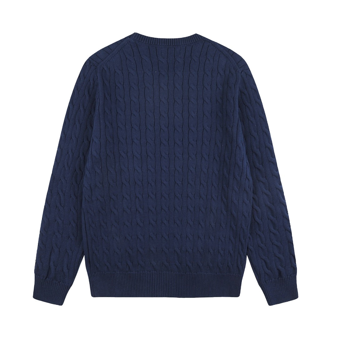 Ralph Lauren Cepli, Bisiklet Yaka, Saç Örgü Kazak