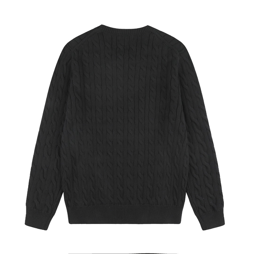 Ralph Lauren Cepli, Bisiklet Yaka, Saç Örgü Kazak