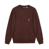 Ralph Lauren Cepli, Bisiklet Yaka, Saç Örgü Kazak