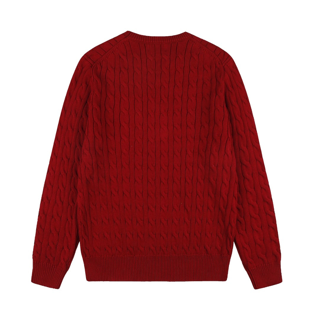 Ralph Lauren Cepli, Bisiklet Yaka, Saç Örgü Kazak