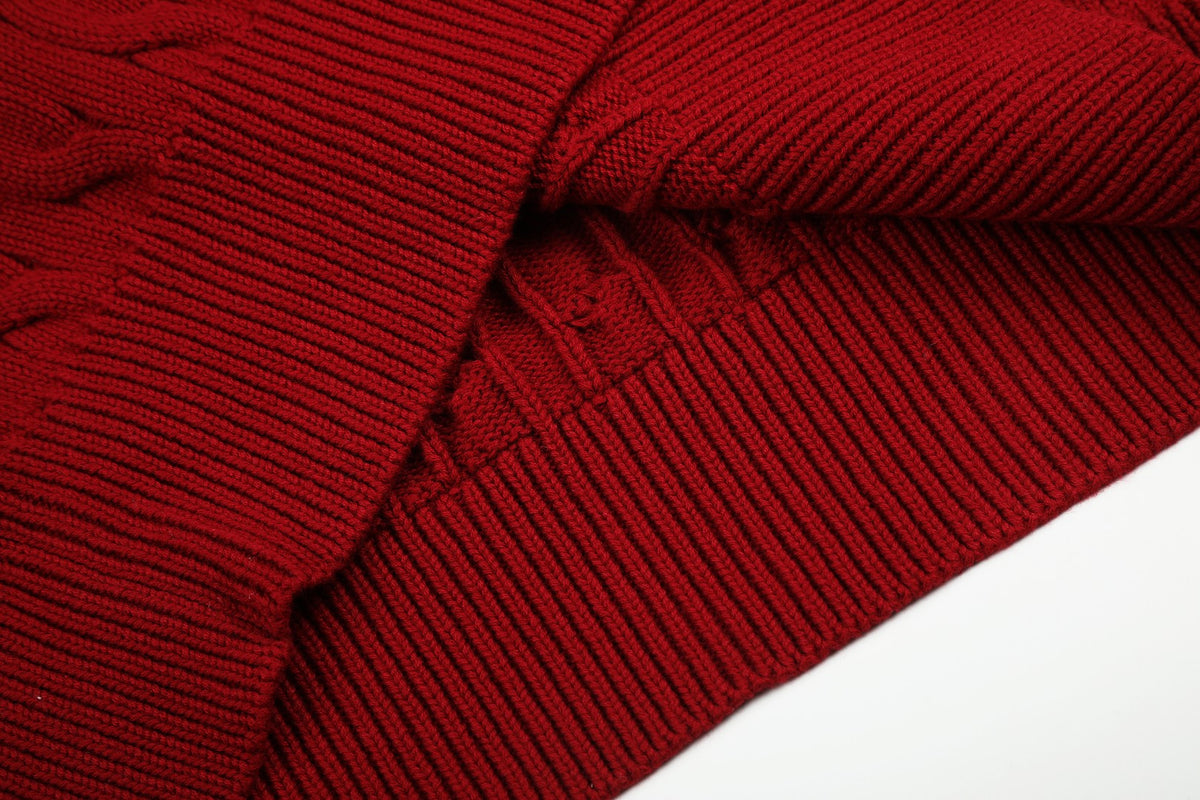 Ralph Lauren Cepli, Bisiklet Yaka, Saç Örgü Kazak