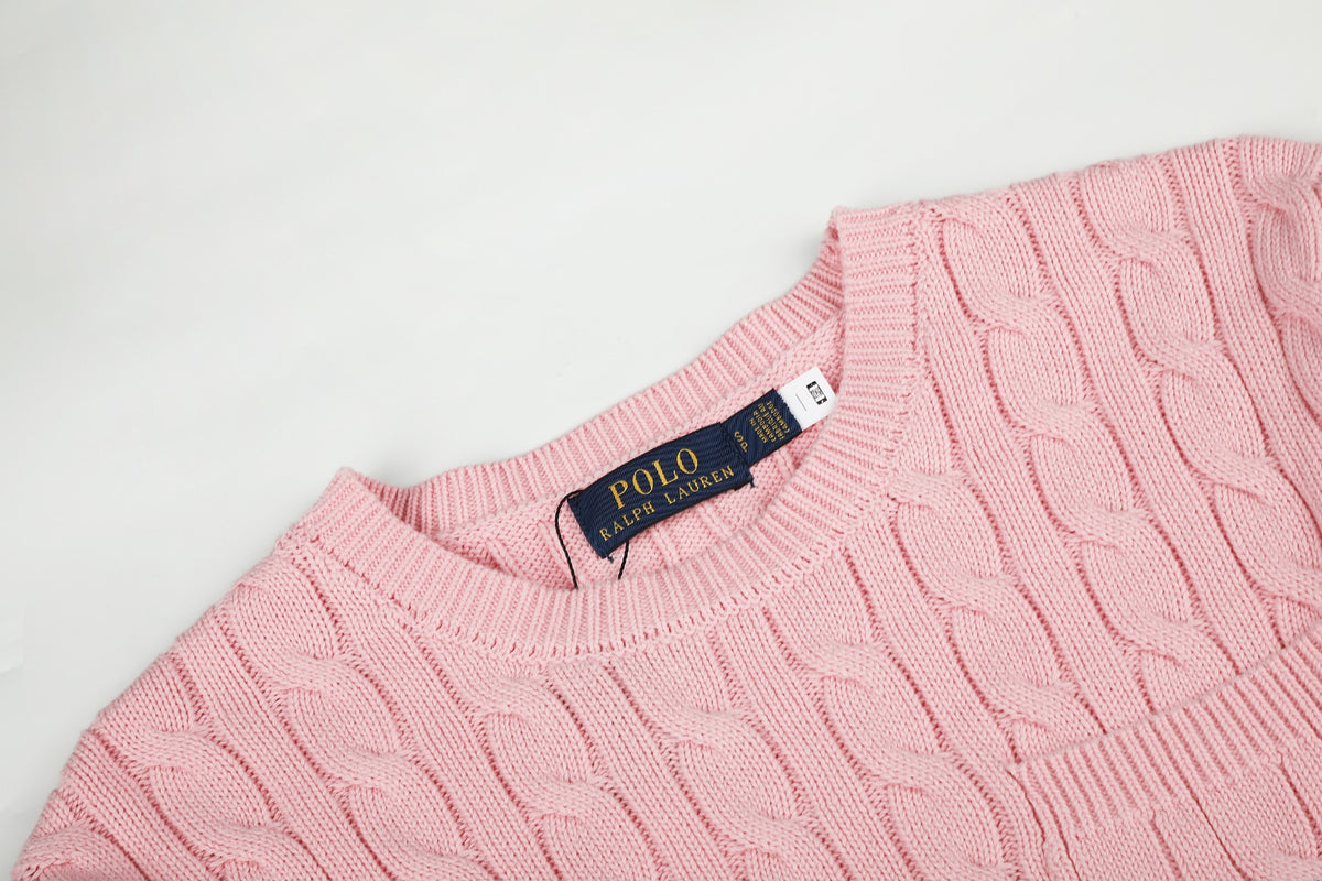 Ralph Lauren Cepli, Bisiklet Yaka, Saç Örgü Kazak