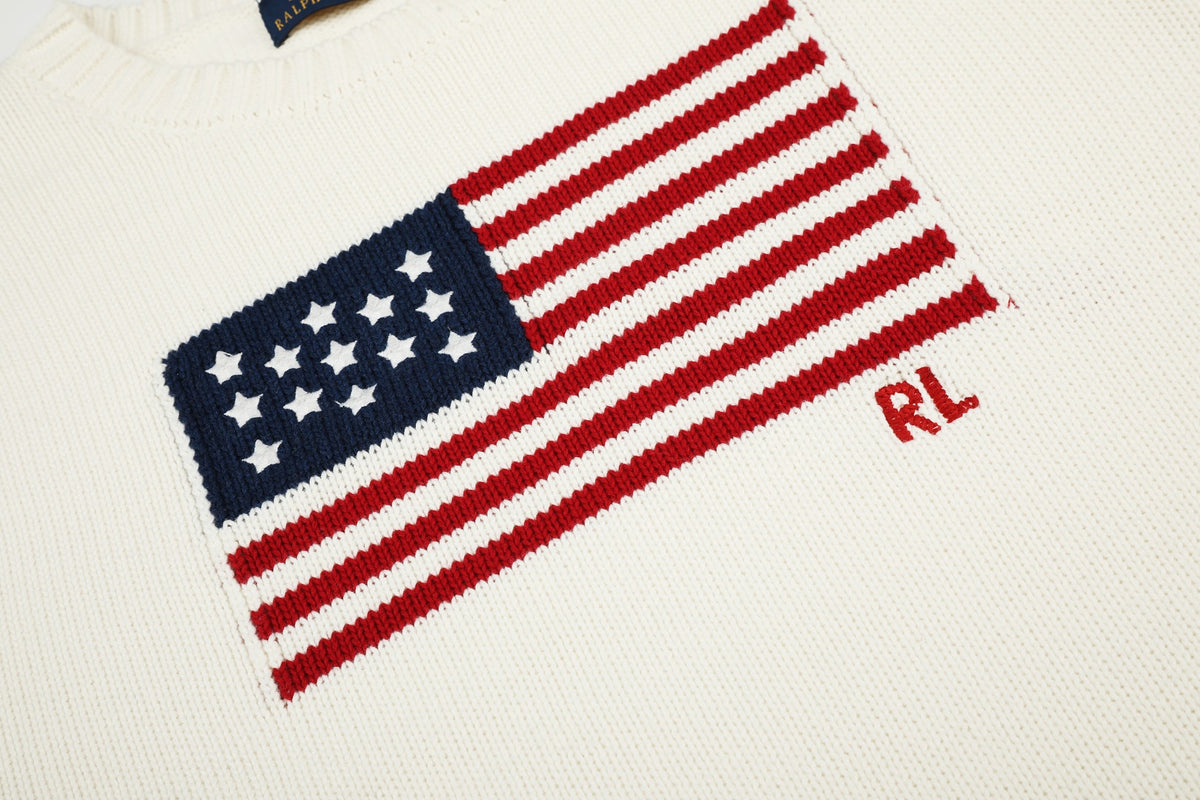 Ralph Lauren Klasik Amerikan Bayraklı Unisex Triko