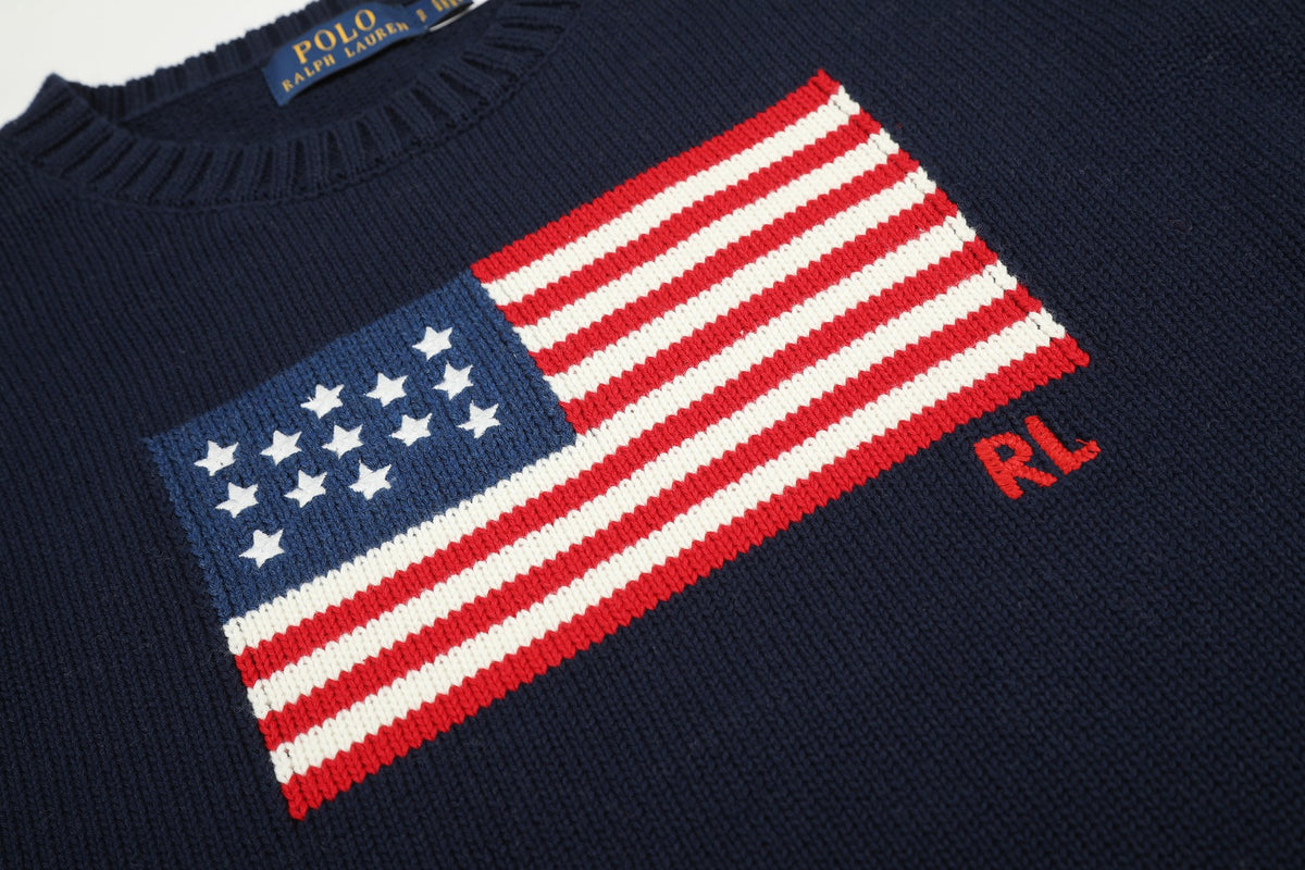 Ralph Lauren Klasik Amerikan Bayraklı Unisex Triko