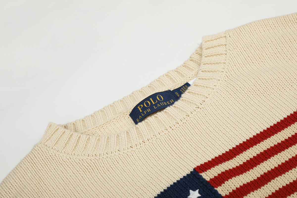 Ralph Lauren Klasik Amerikan Bayraklı Unisex Triko