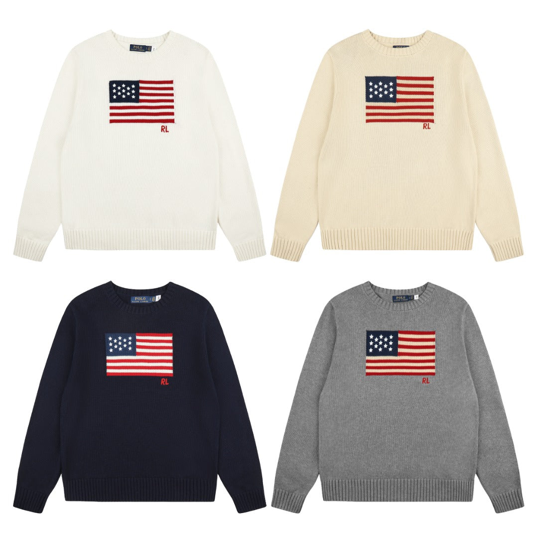 Ralph Lauren Klasik Amerikan Bayraklı Unisex Triko