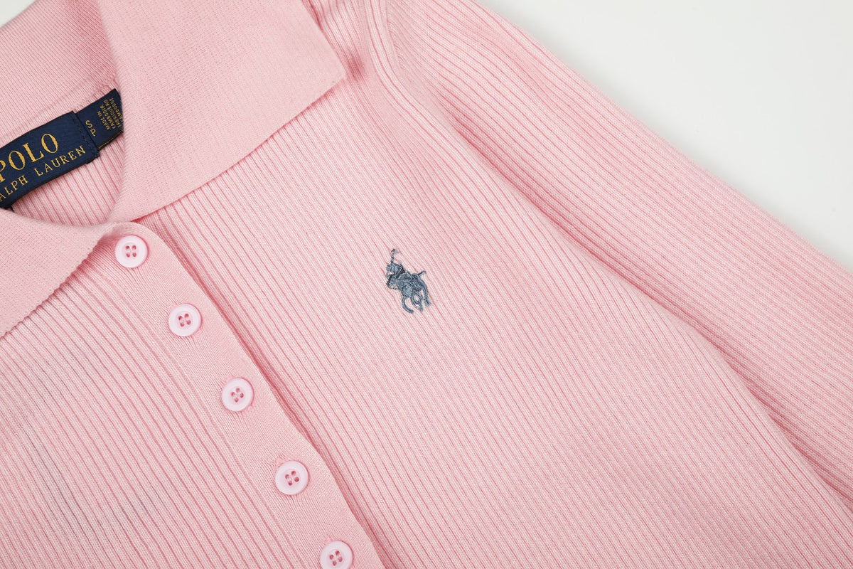Ralph Lauren Kadın Yarım Düğmel Fitilli Pamuklu Kazak / 26'S
