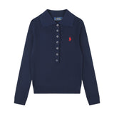 Ralph Lauren Kadın Yarım Düğmel Fitilli Pamuklu Kazak / 26'S