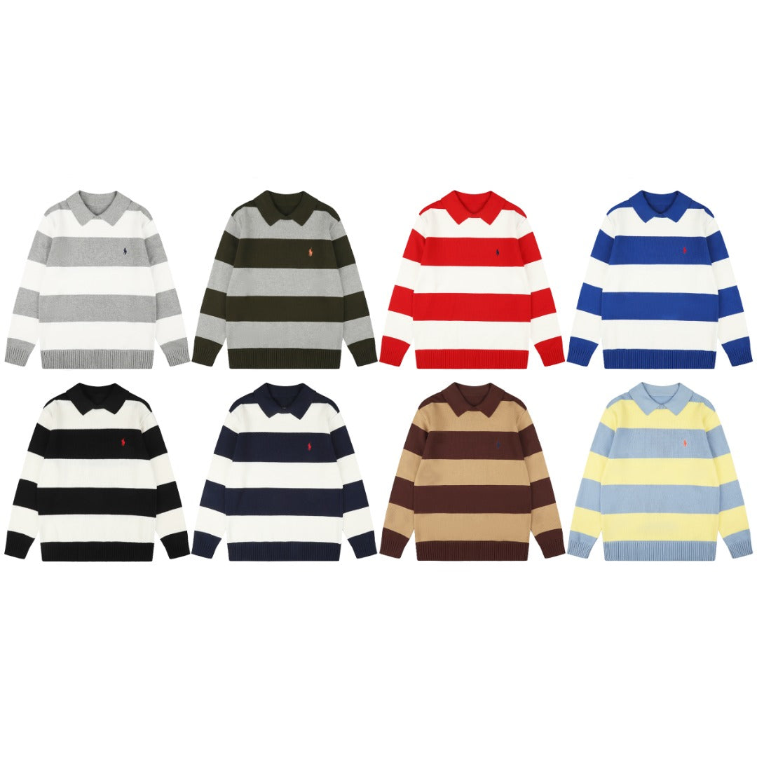Ralph Lauren Yatay Çizgili UNISEX KAZAK