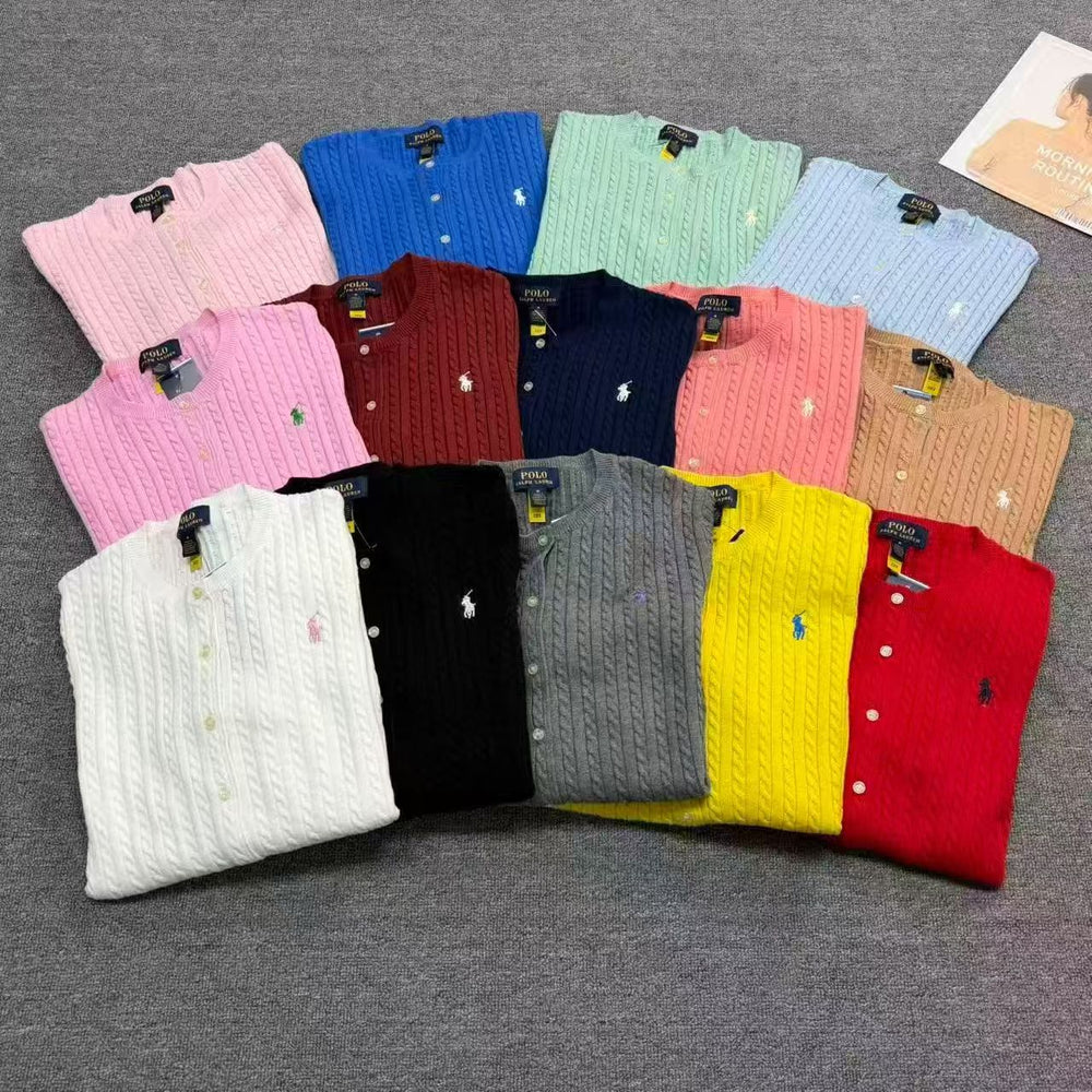 Ralph Lauren Midilli Nakışlı Pamuk Kadın Hırka