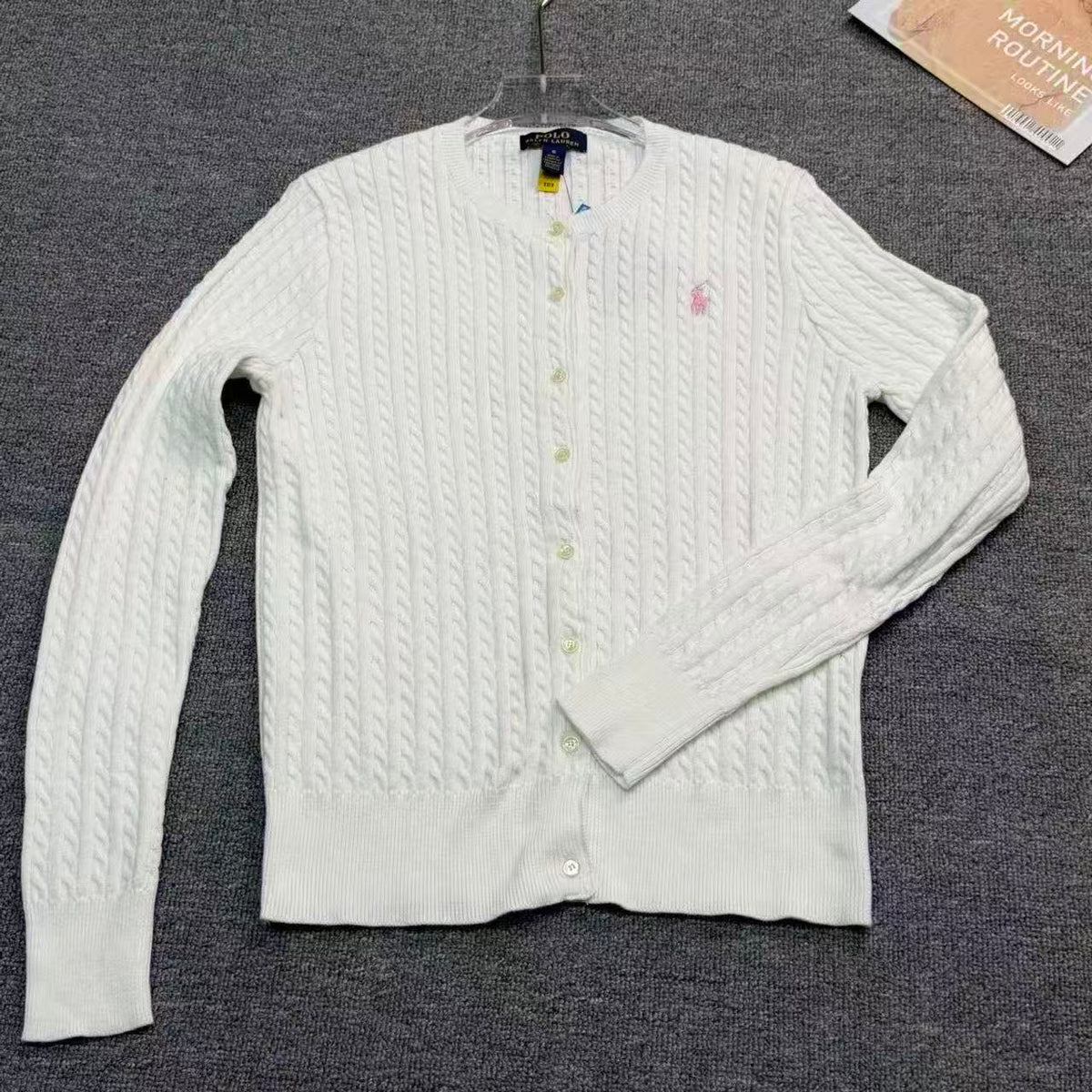 Ralph Lauren Midilli Nakışlı Pamuk Kadın Hırka
