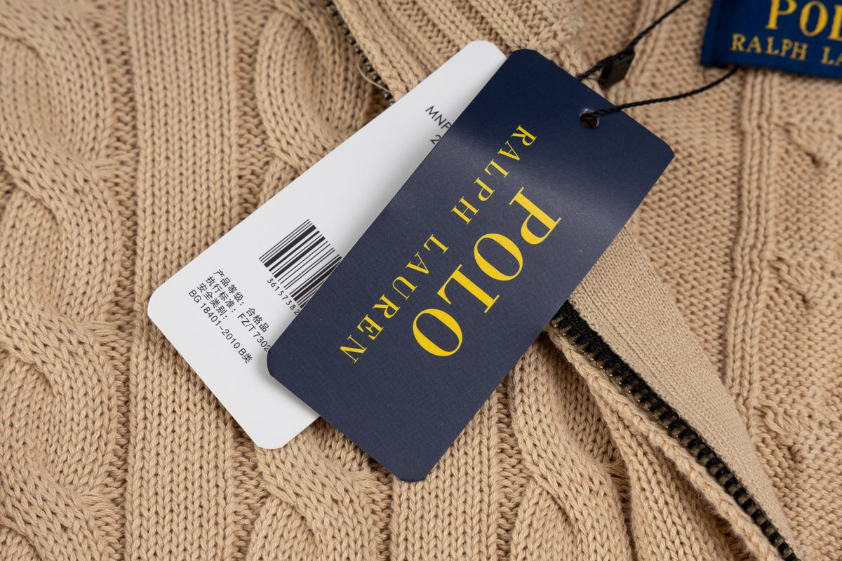 Ralph Lauren Premium Saç Örgü Dik Yaka Kazak Unısex