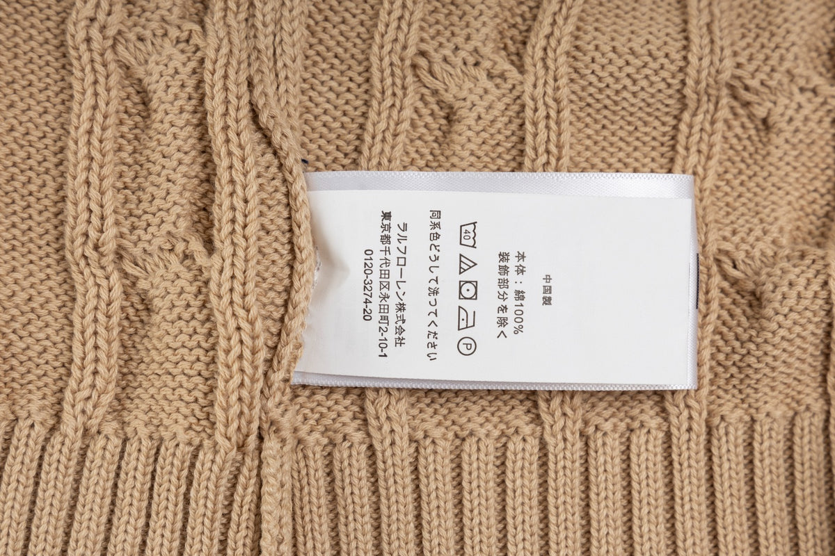 Ralph Lauren Premium Saç Örgü Dik Yaka Kazak Unısex