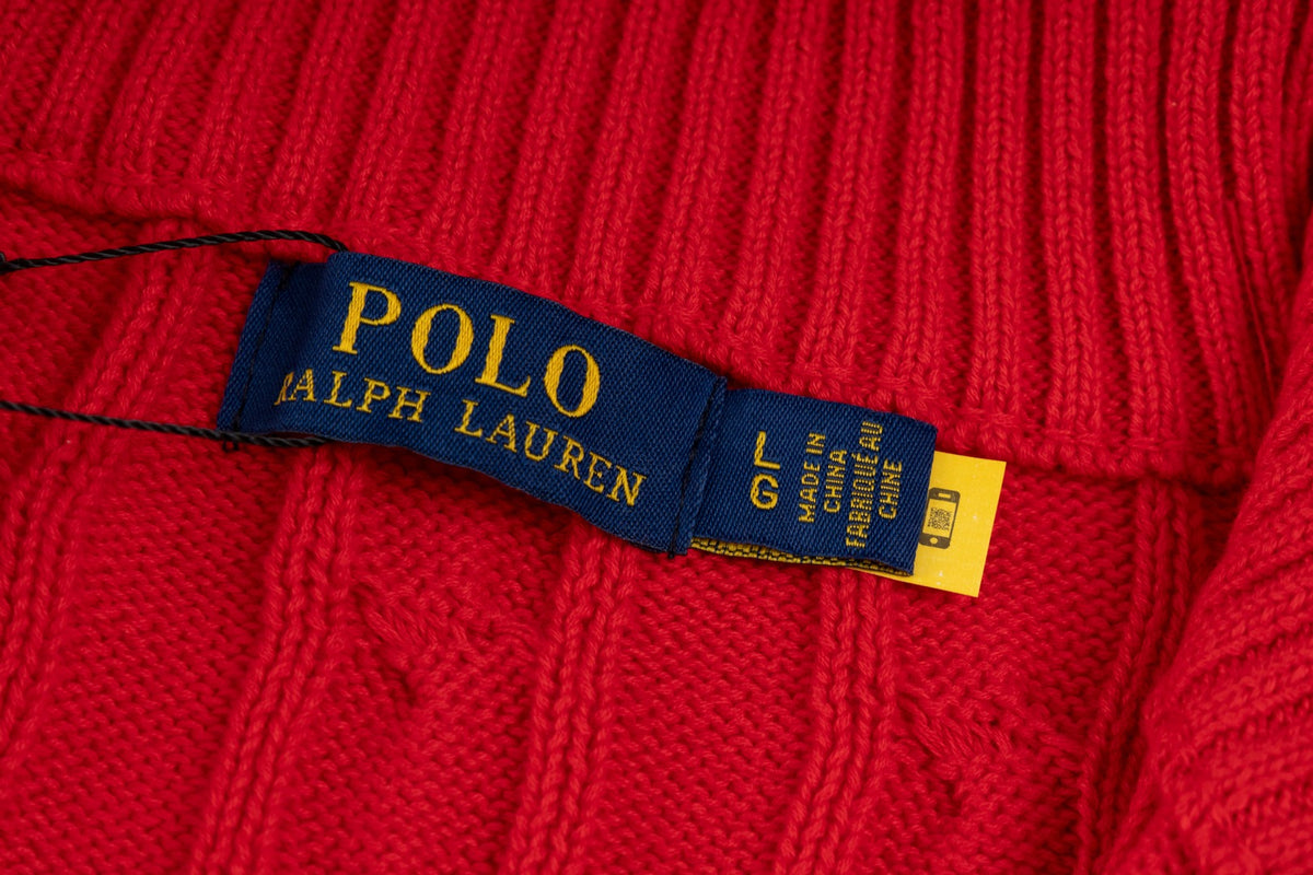 Ralph Lauren Premium Saç Örgü Dik Yaka Kazak Unısex