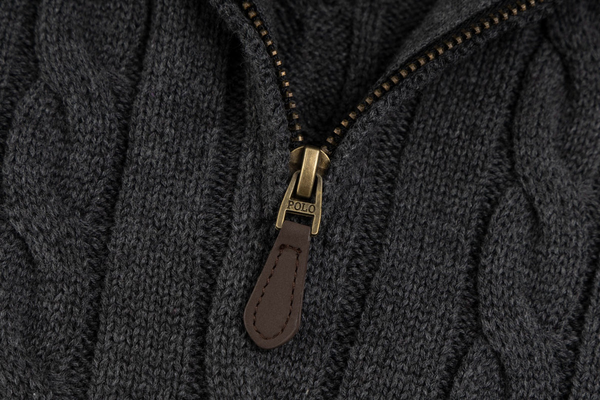 Ralph Lauren Premium Saç Örgü Dik Yaka Kazak Unısex